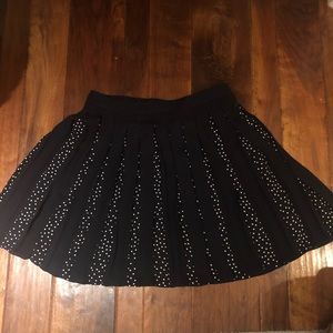 Banana Republic Pleated Polka Dot Skirt